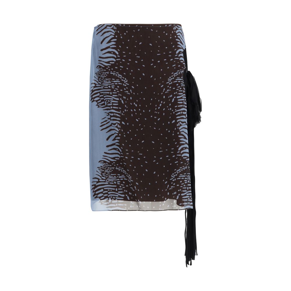Multicolor Silk Skirt