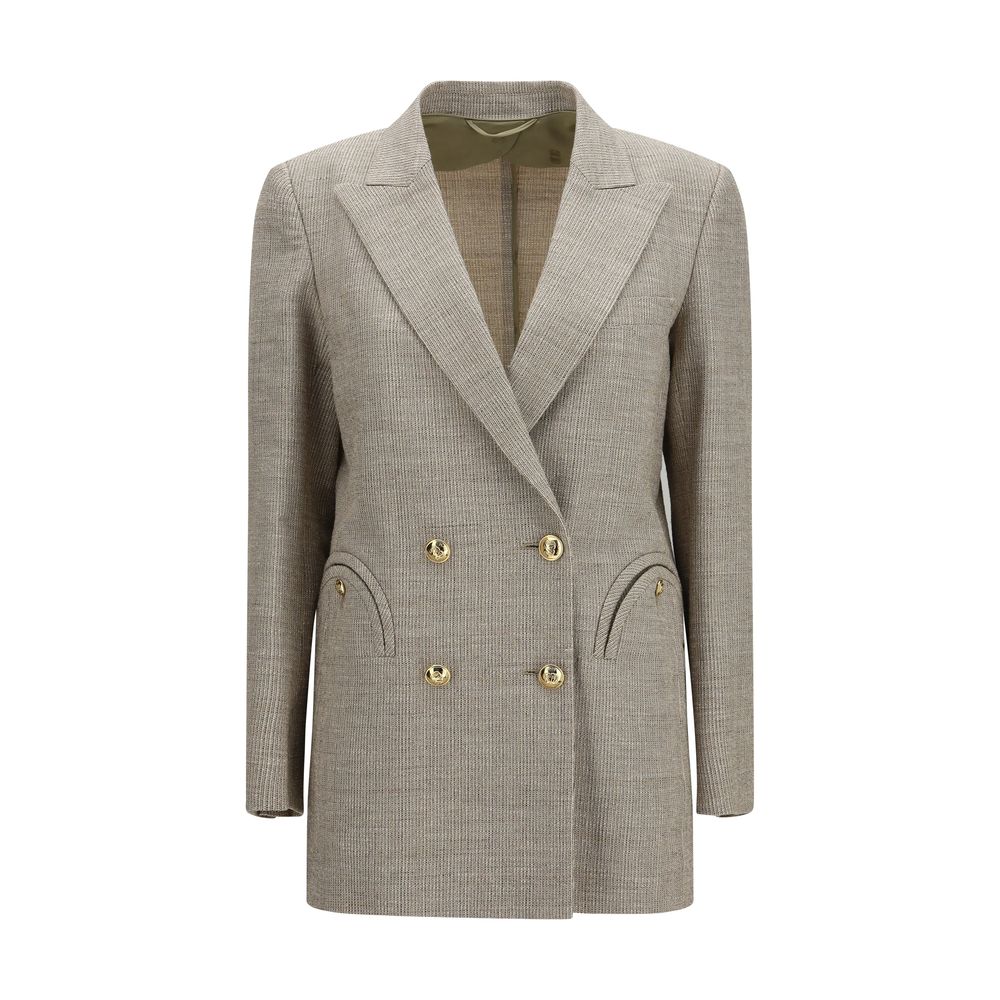 Beige Cotton Blazer