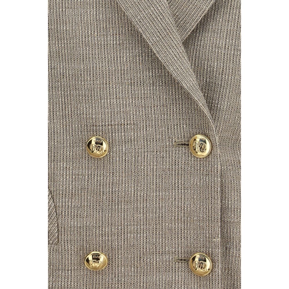 Beige Cotton Blazer