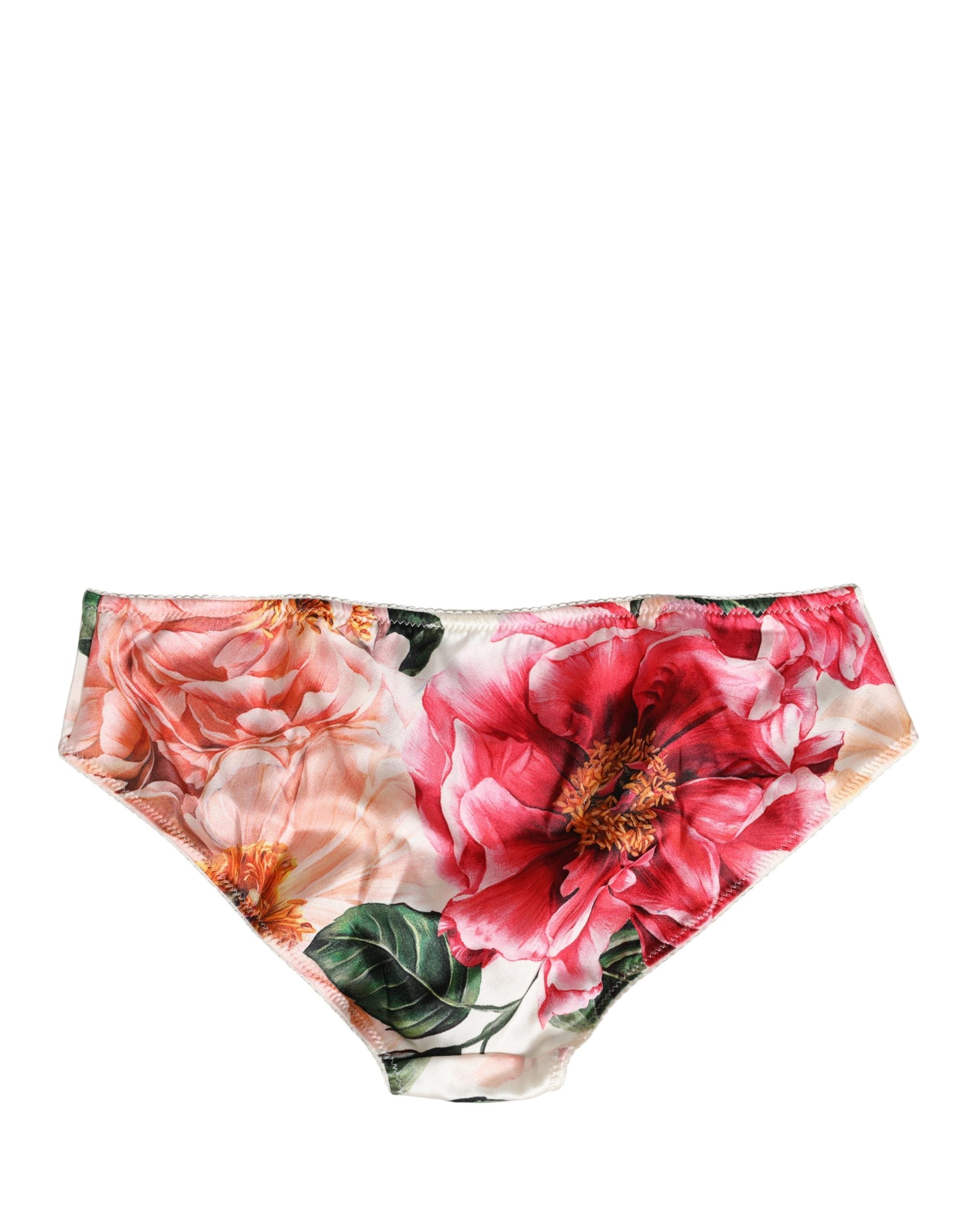 Black Lily Print Nylon Bottom Beachwear Swimwear