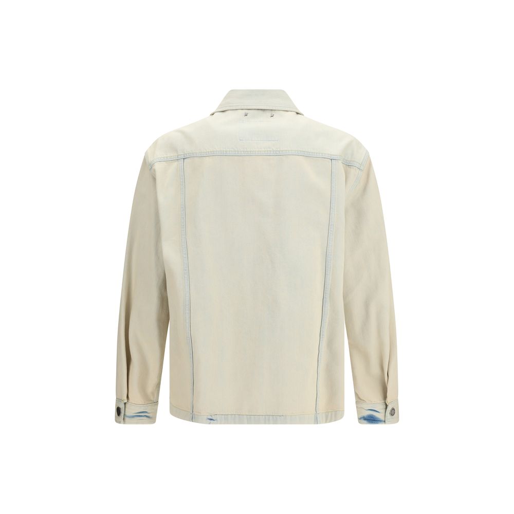 Beige Cotton Denim Jacket