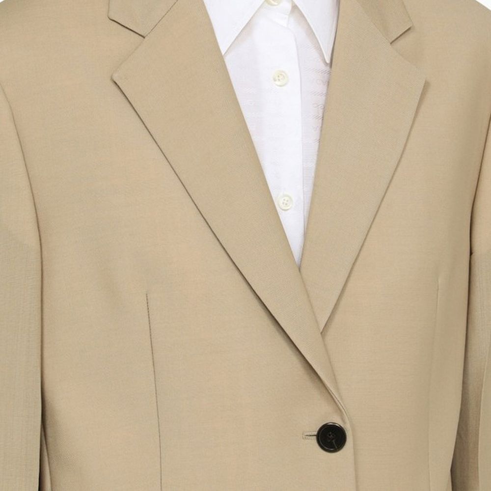 Beige Mohair Blazer