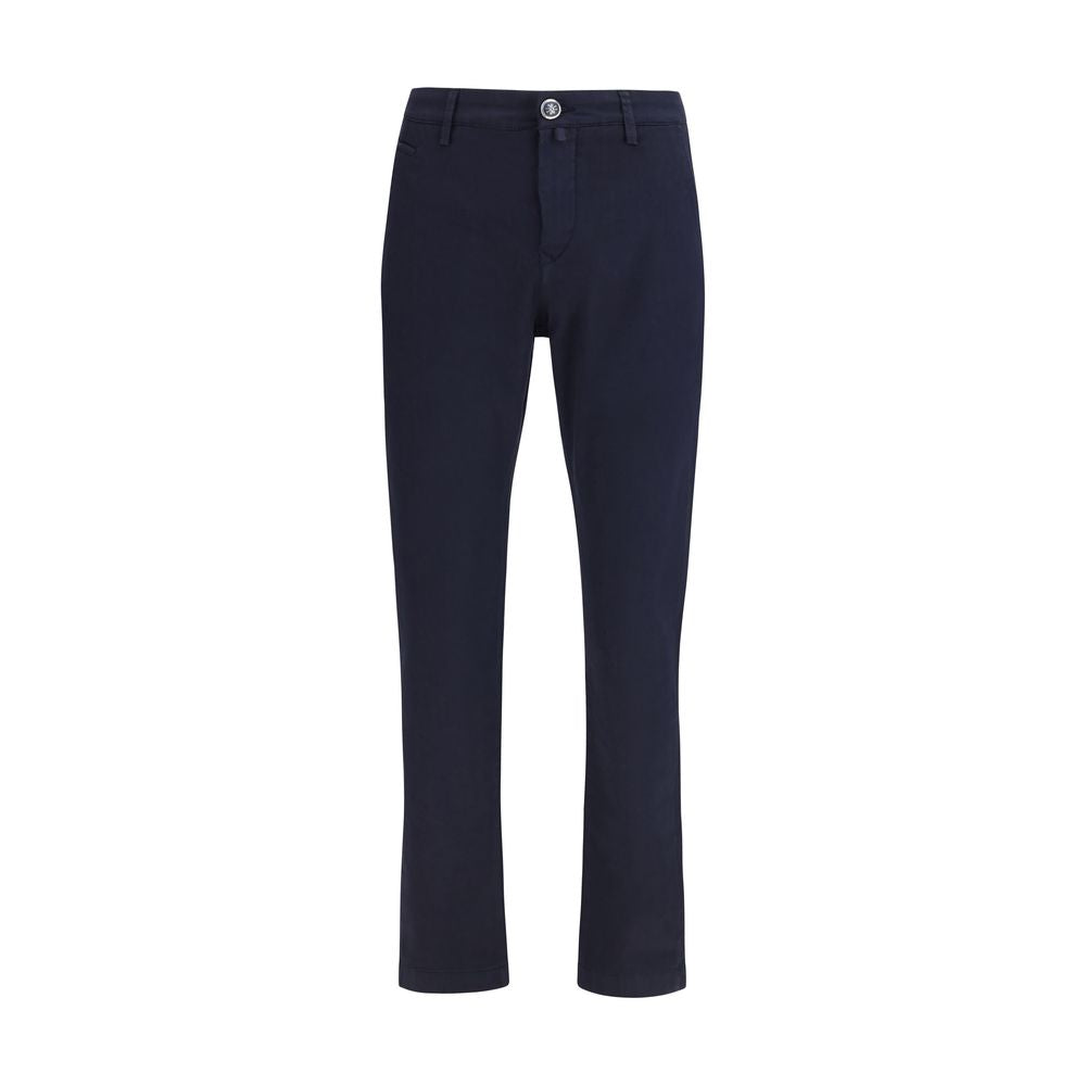 Blue Cotton Chino Pants