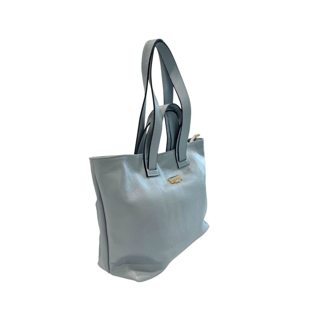 Blue Cowhide Clutch Bag