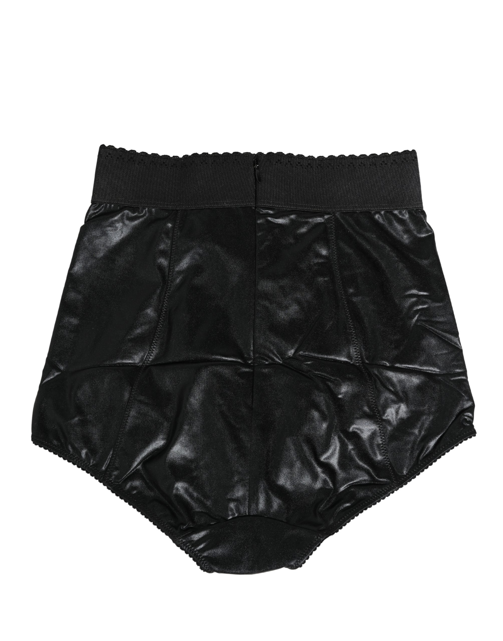 Black High Waisted Slip Girdle Panty Underwear