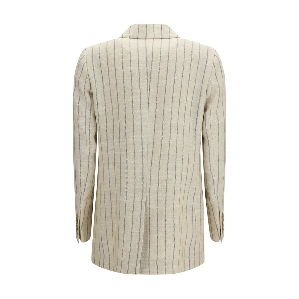Beige Linen Blazer