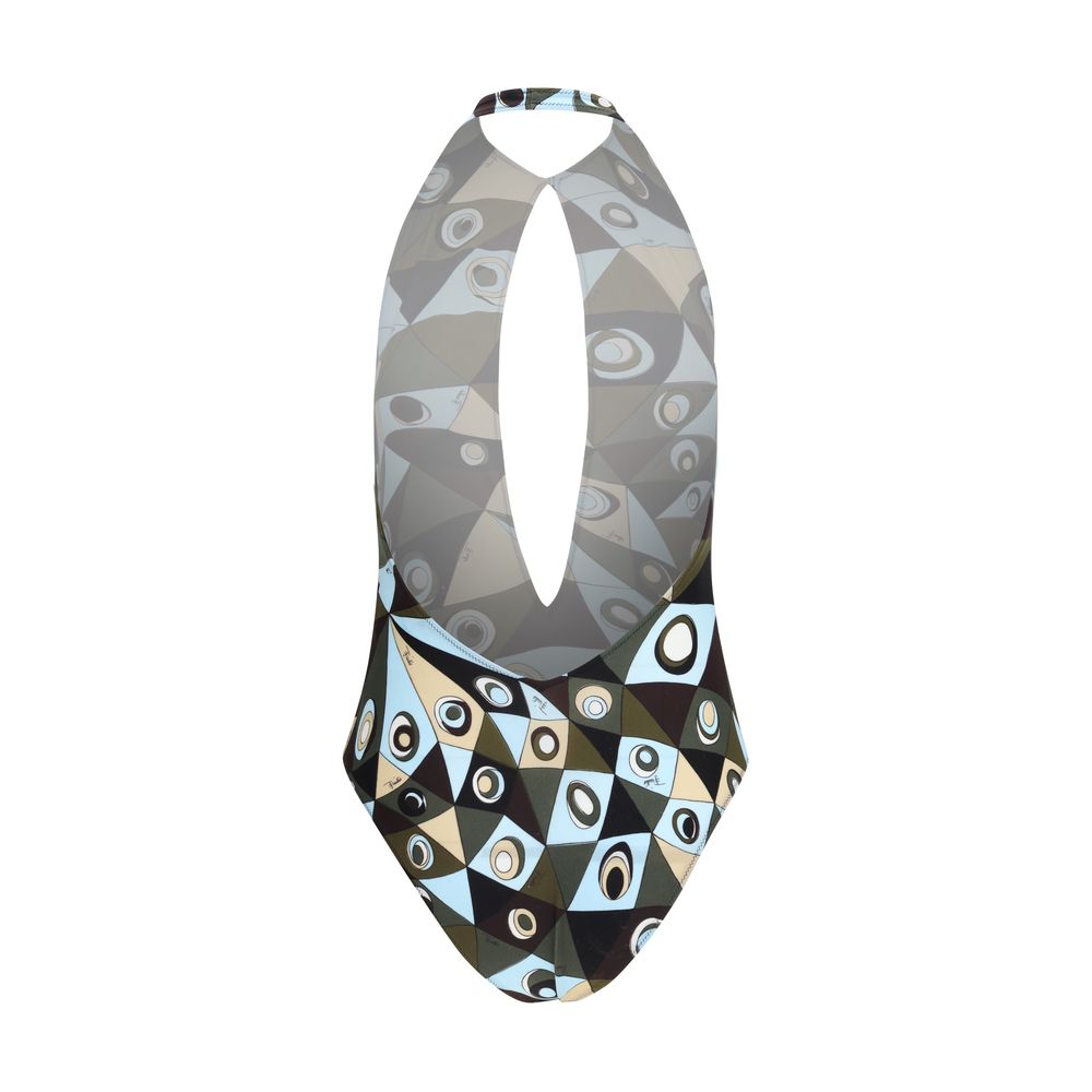 Bicolor Polyamide One-Piece Swimsuit