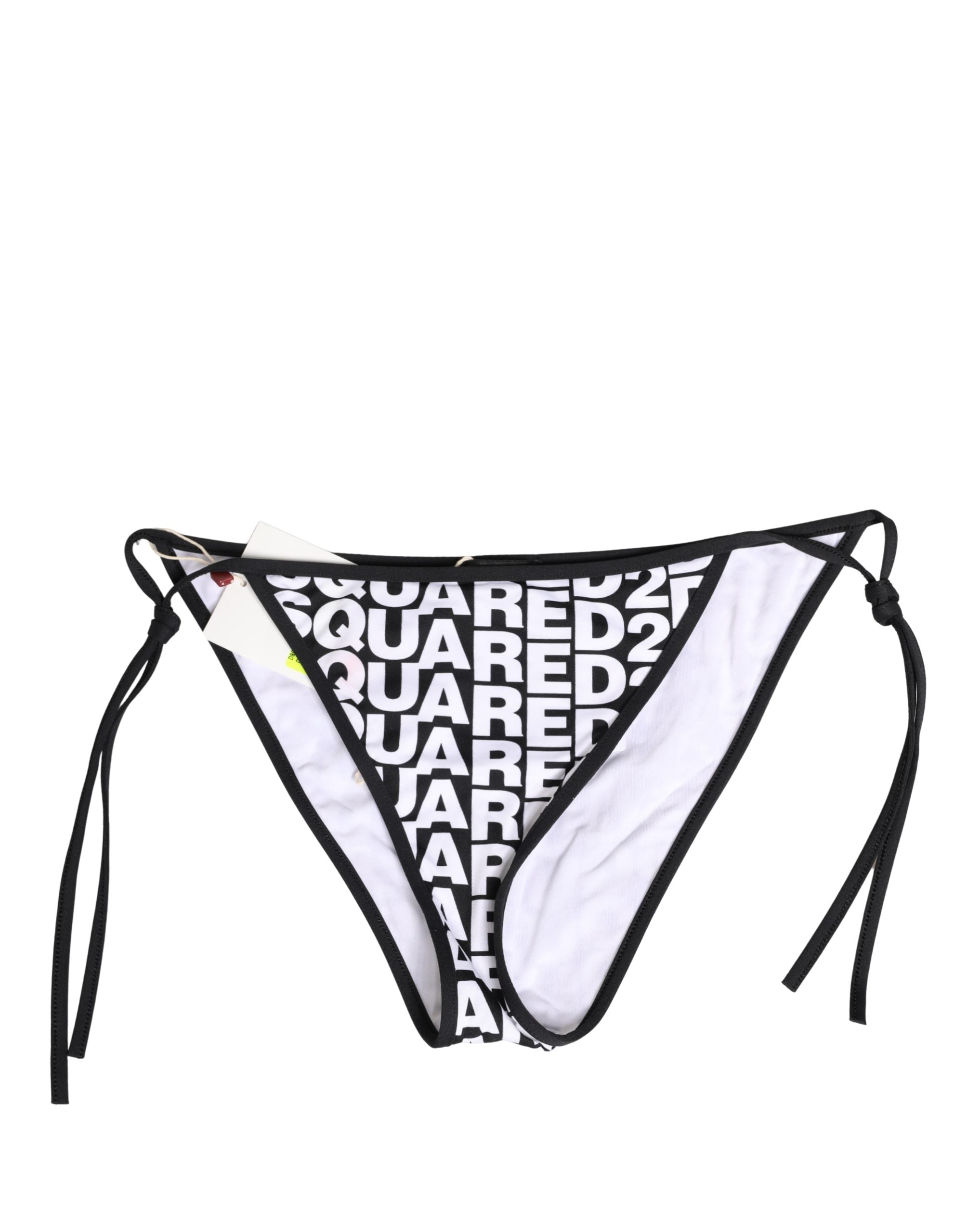 Multicolor Nylon Logo Print Bikini Bottom Swimwear
