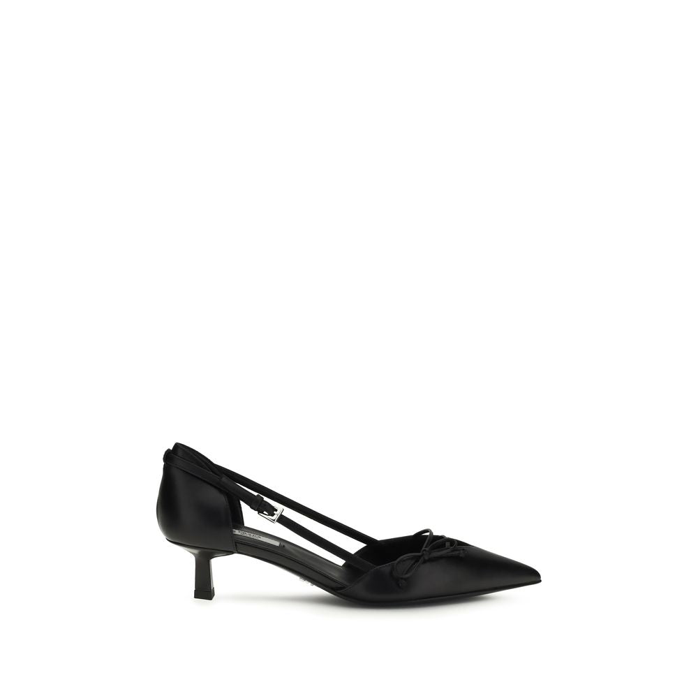Black Goatskin High Heel Pumps