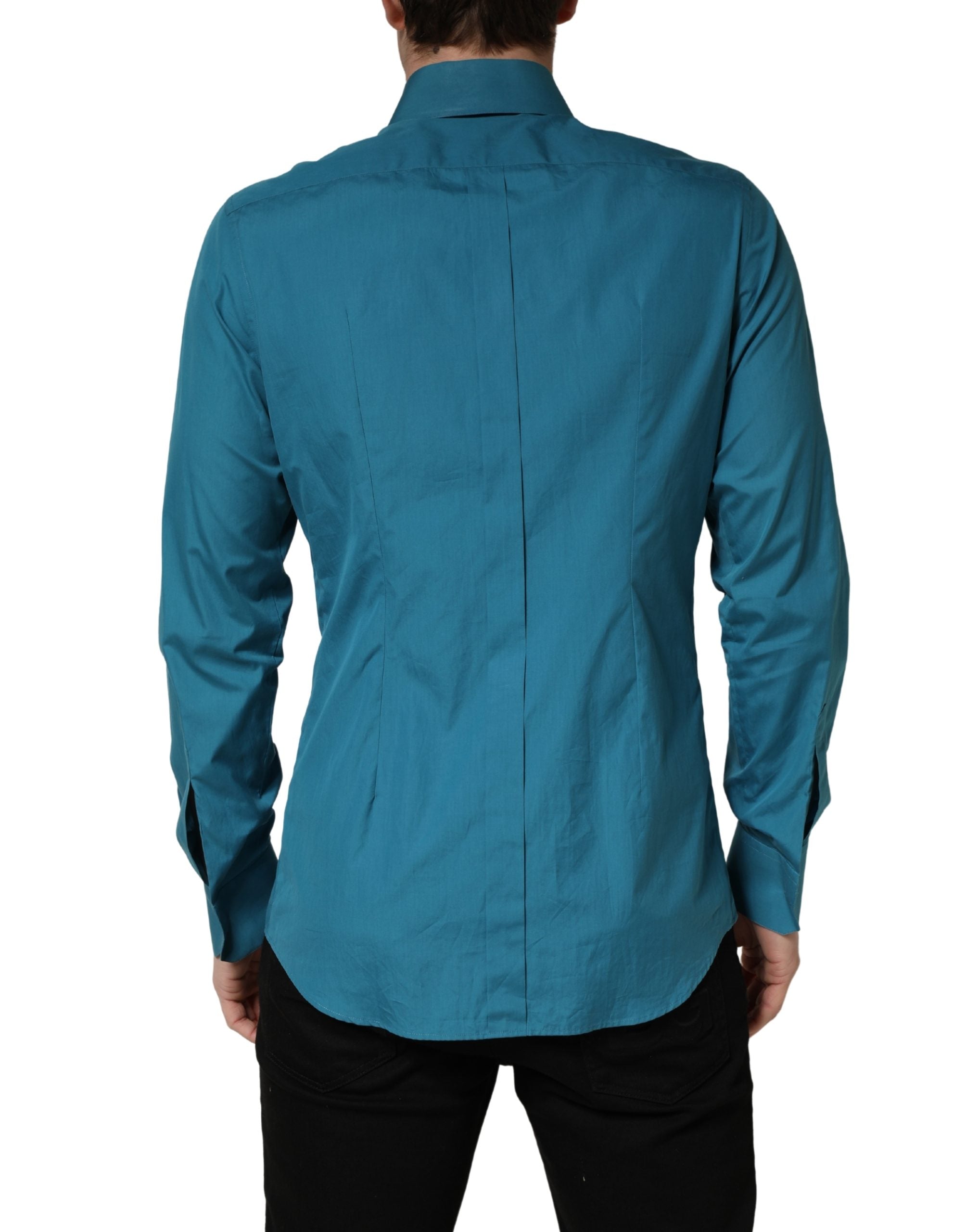 Blue SARTORIA Long Sleeve Cotton Dress Shirt