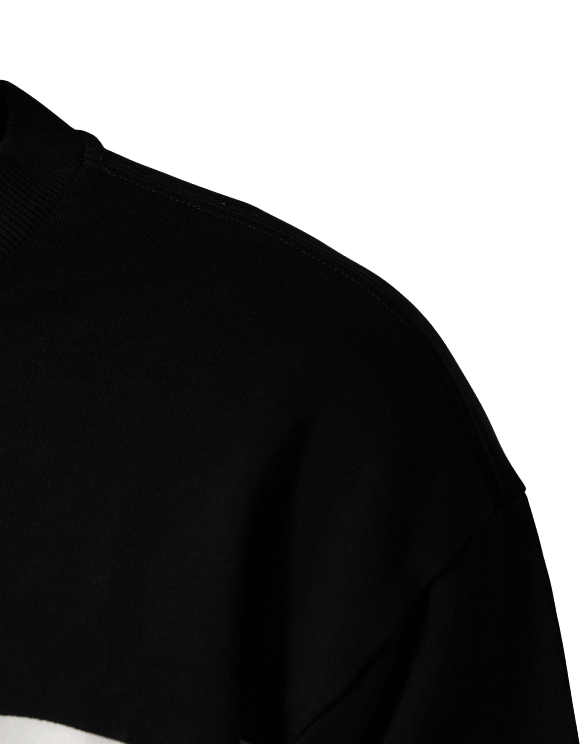 Black Logo Milano Cotton Sweatshirt Sweater