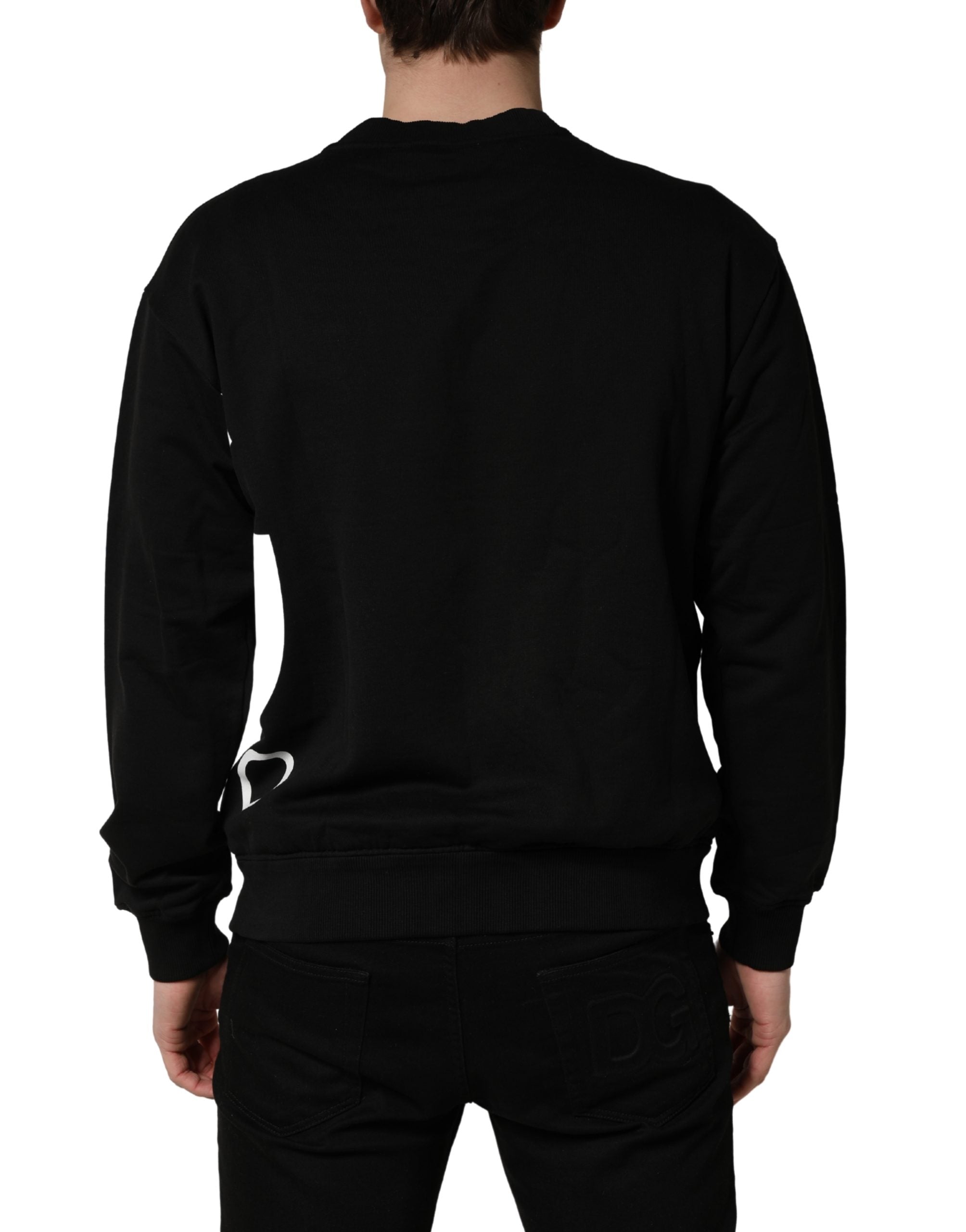 Black Logo Milano Cotton Sweatshirt Sweater