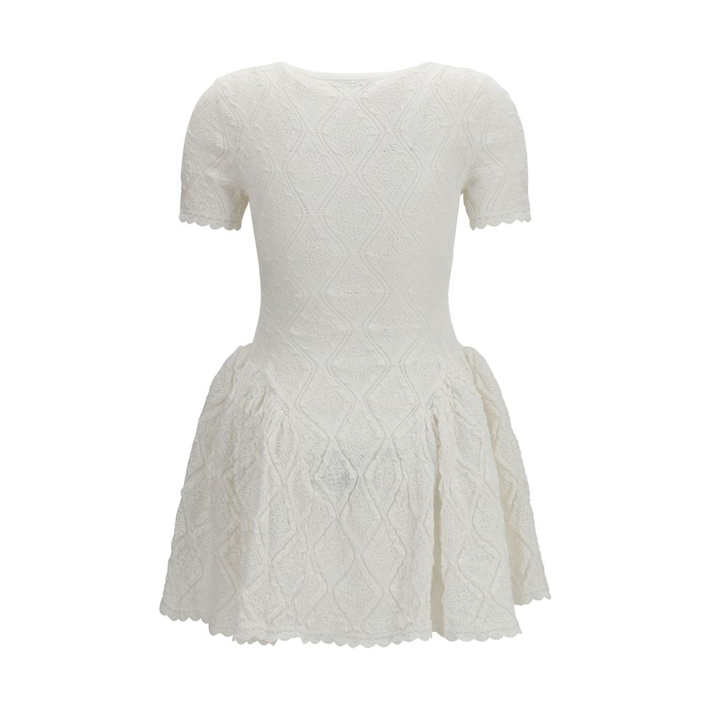 White Polyester Casual Dress