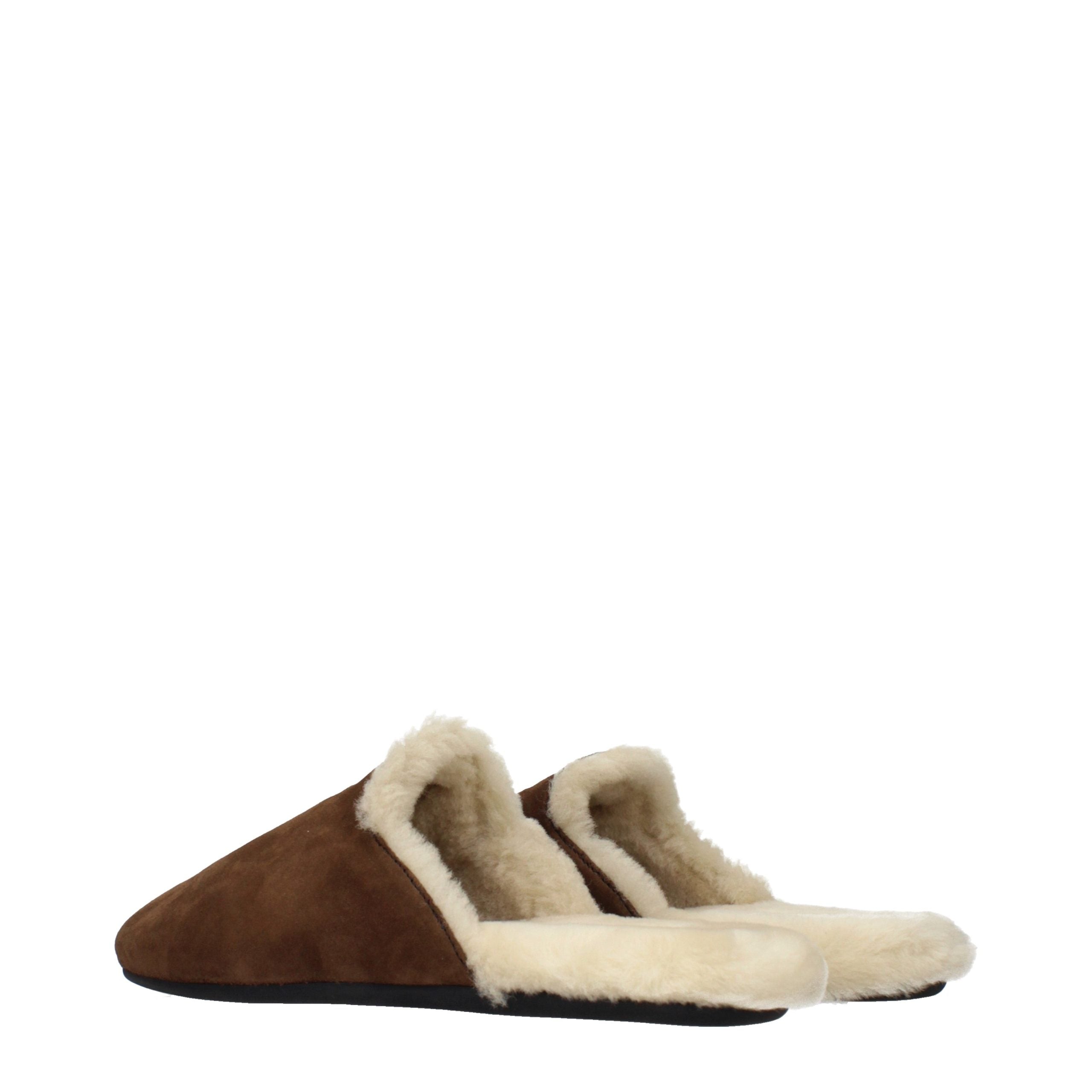 Brown Leather Slippers