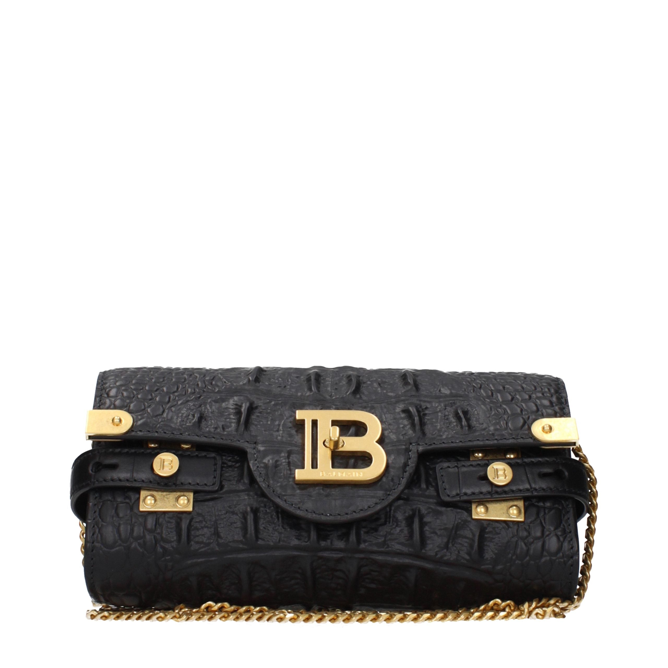 Black Leather Clutch Bag