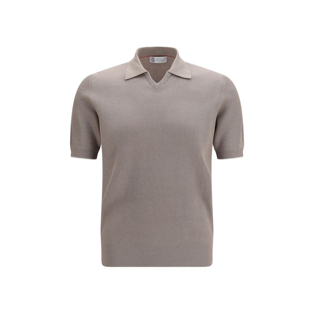 Gray Cotton Polo Shirt
