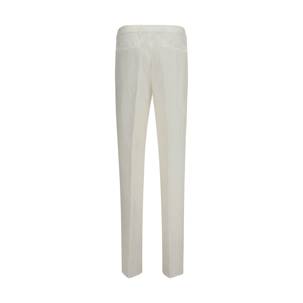 White Linen Casual Pants