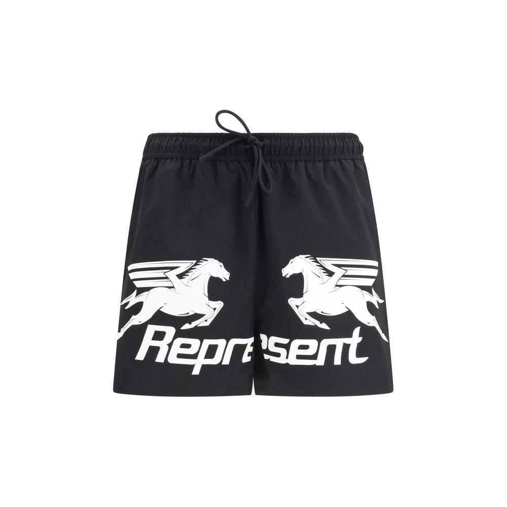 Black Polyester Shorts