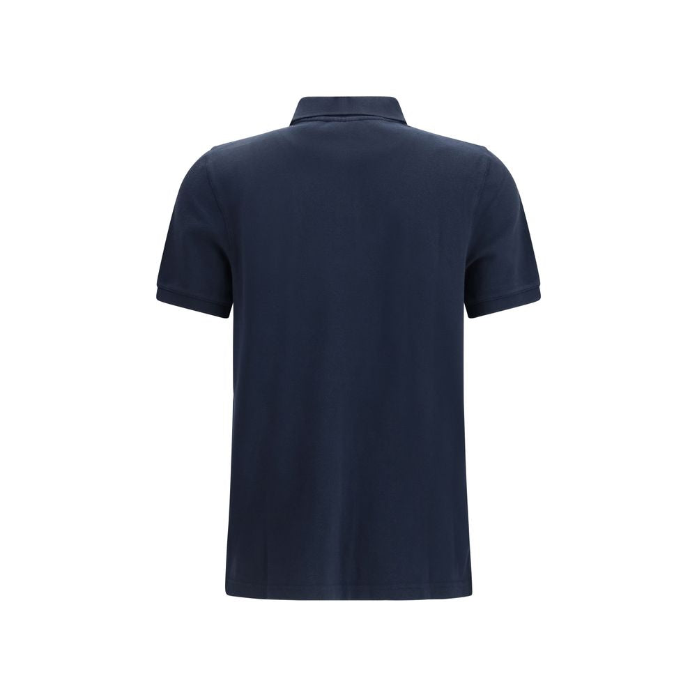 Blue Cotton Polo Shirt