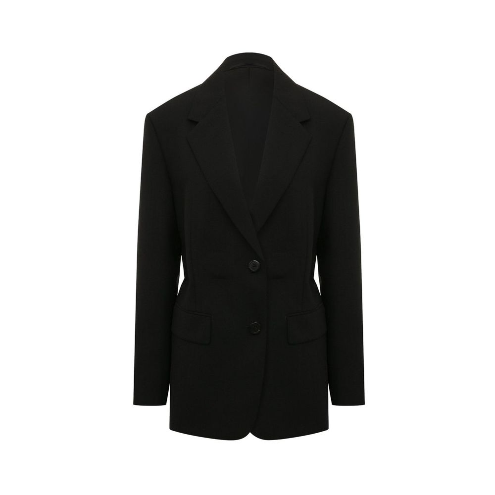 Black Fleece Wool Coat