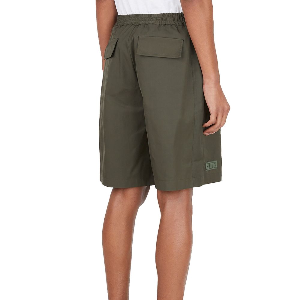 Bicolor Polyester Bermuda Shorts