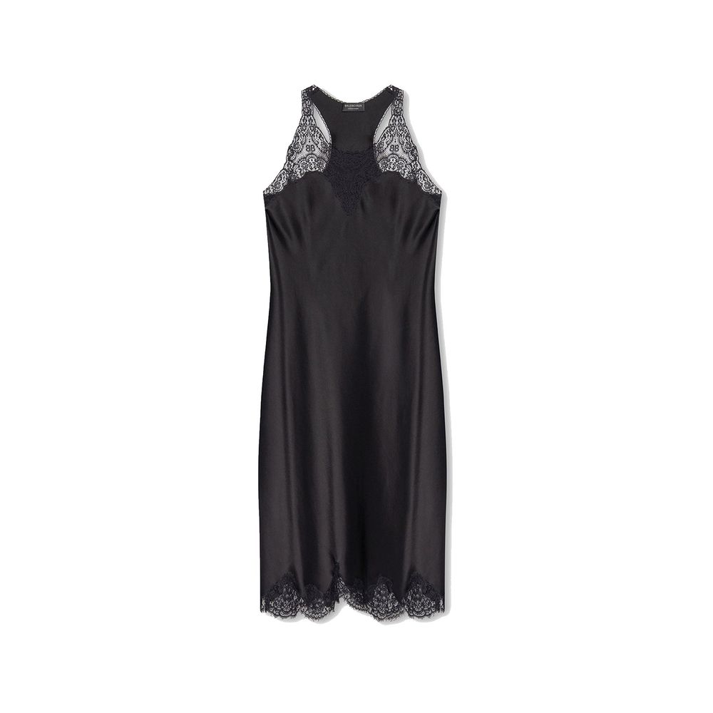 Black Acetate Casual Dress