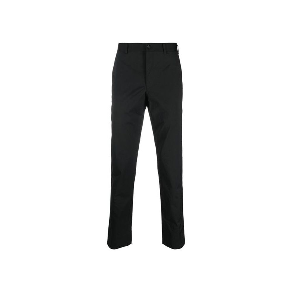 Black Nylon Casual Pants