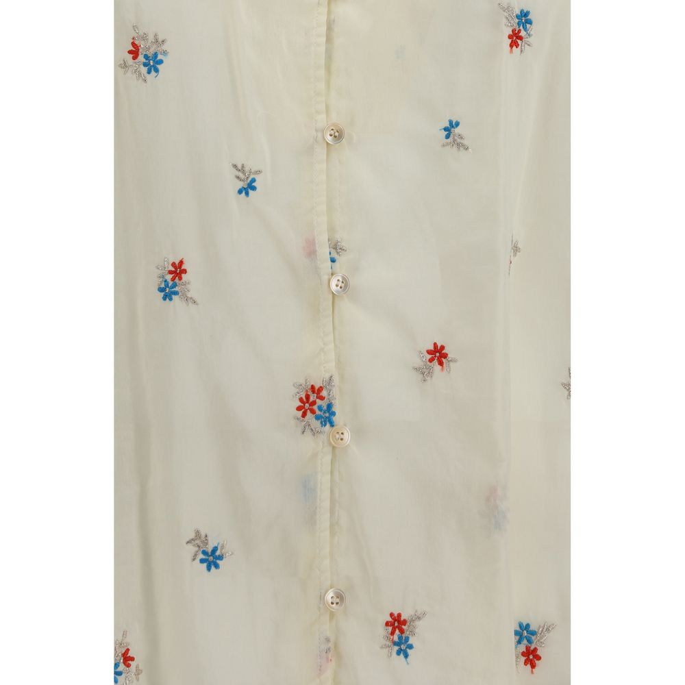 Beige Cotton Pattern Shirt