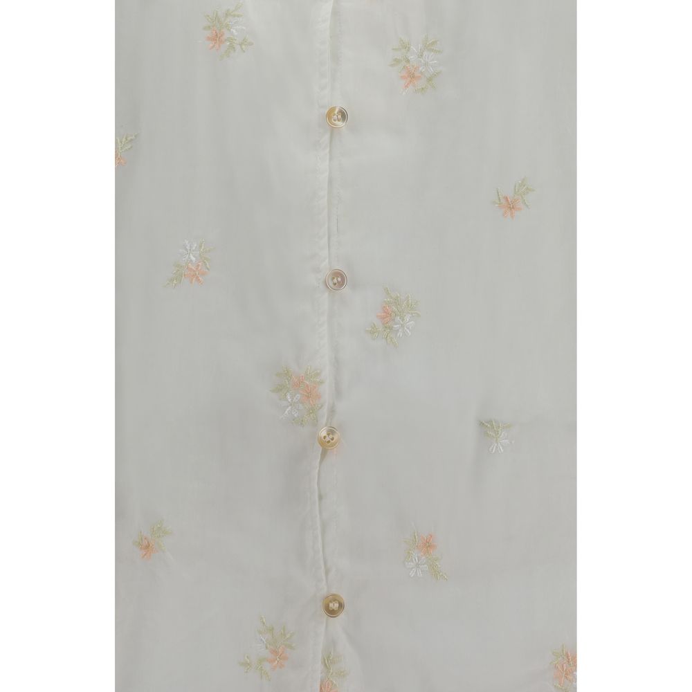 Beige Cotton Pattern Shirt