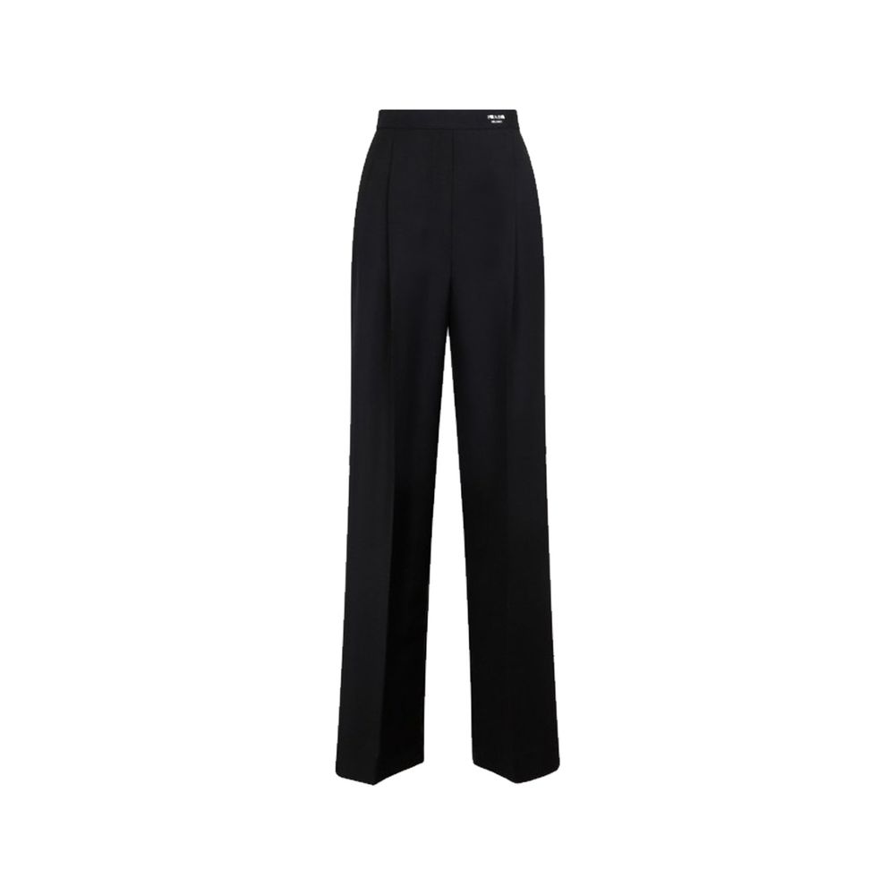 Black Mohair Casual Pants