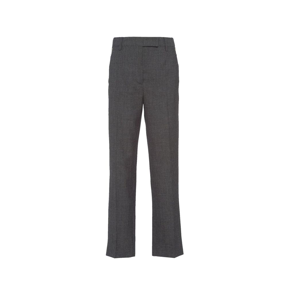 Gray Virgin Wool Pants