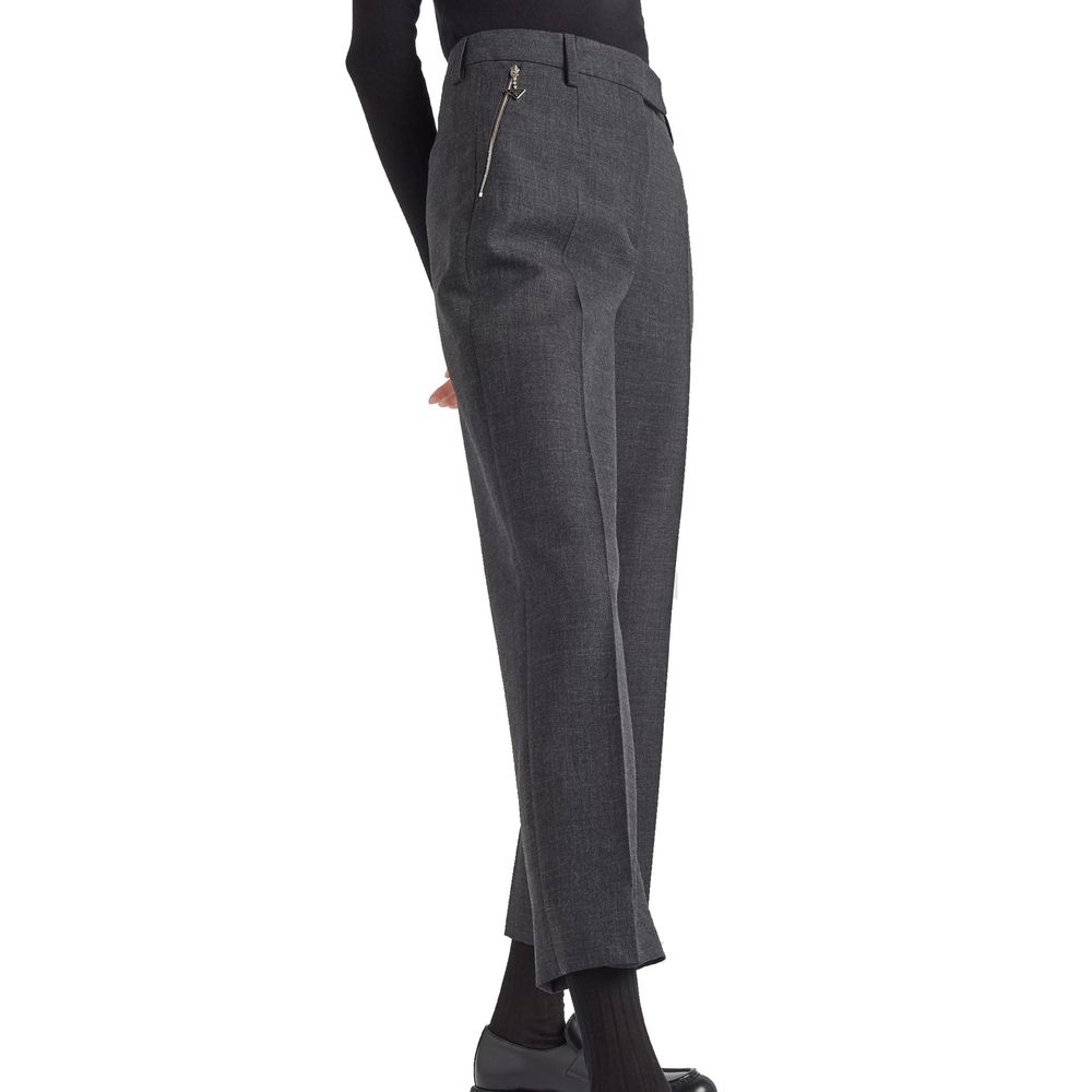 Gray Virgin Wool Pants