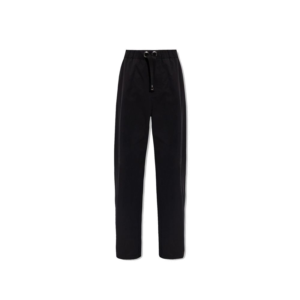 Black Cotton Casual Pants