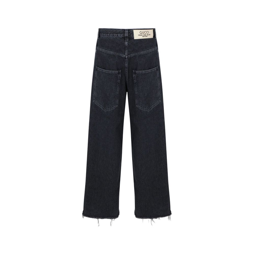 Black Cotton Jeans Denim