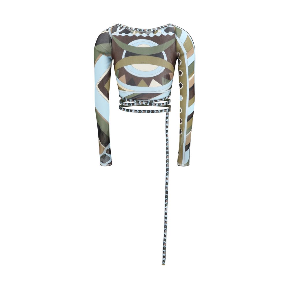 Bicolor Polyamide Pattern Shirt