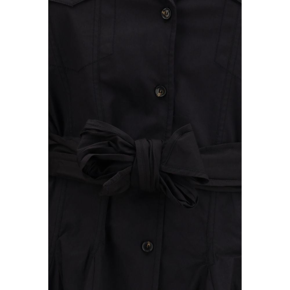 Black Cotton Casual Dress