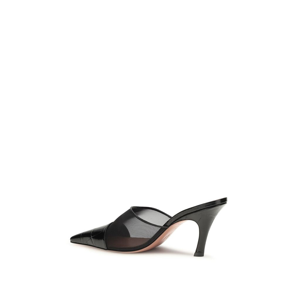Black Calf Leather Bos Taurus Mules