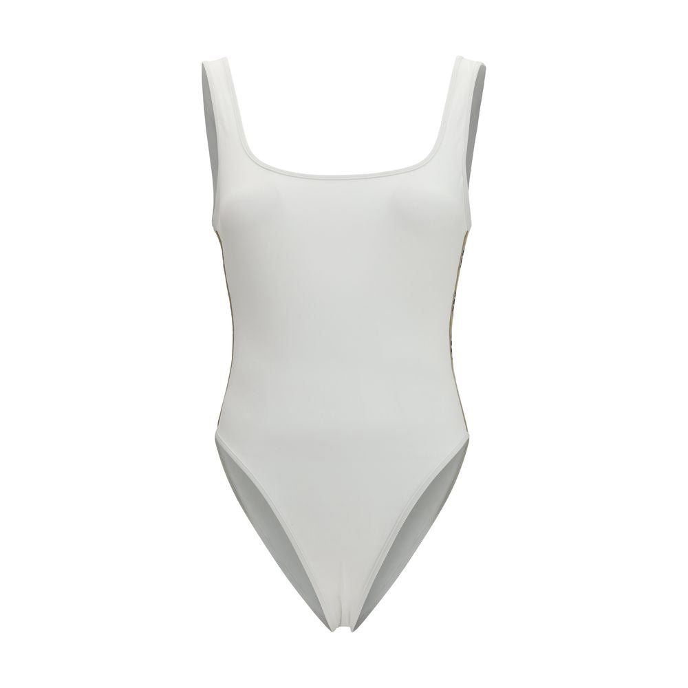 White Polyamide One-Piece Swimsuit