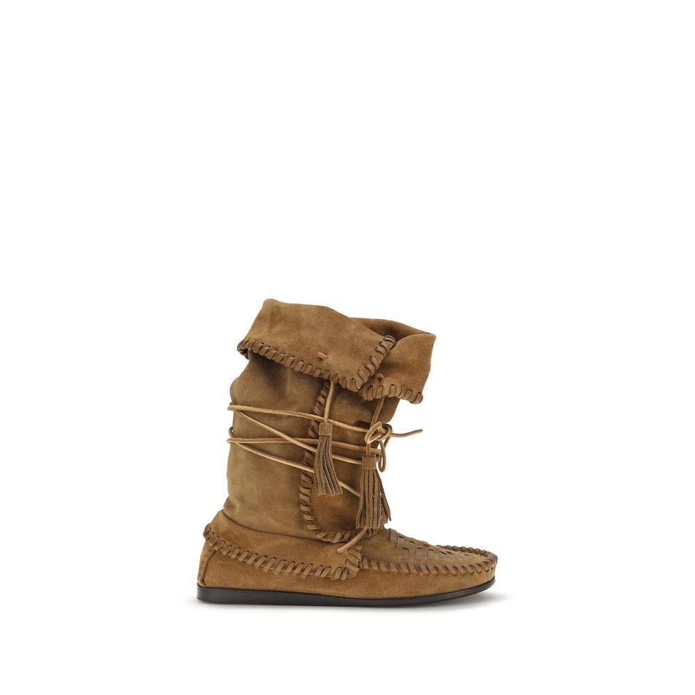 Brown Calf Leather Bos Taurus Lace-Up Boots