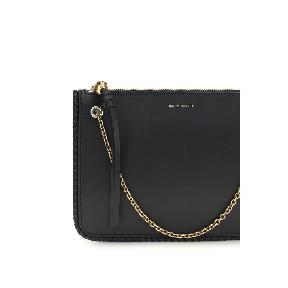 Black Calf Leather Bos Taurus Clutch Bag