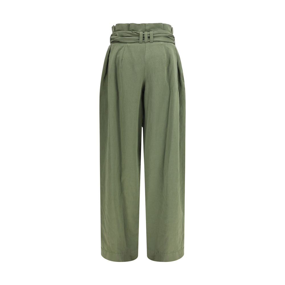 Bicolor Cotton Casual Pants