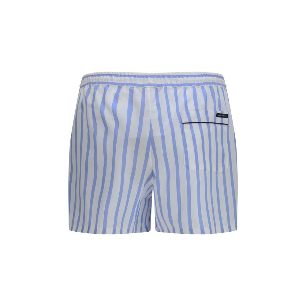 Blue Cotton Bermuda Shorts