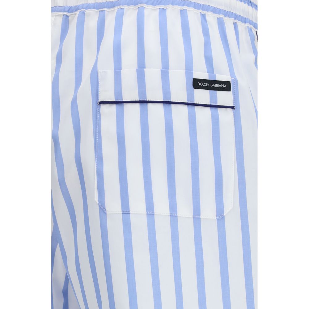 Blue Cotton Bermuda Shorts