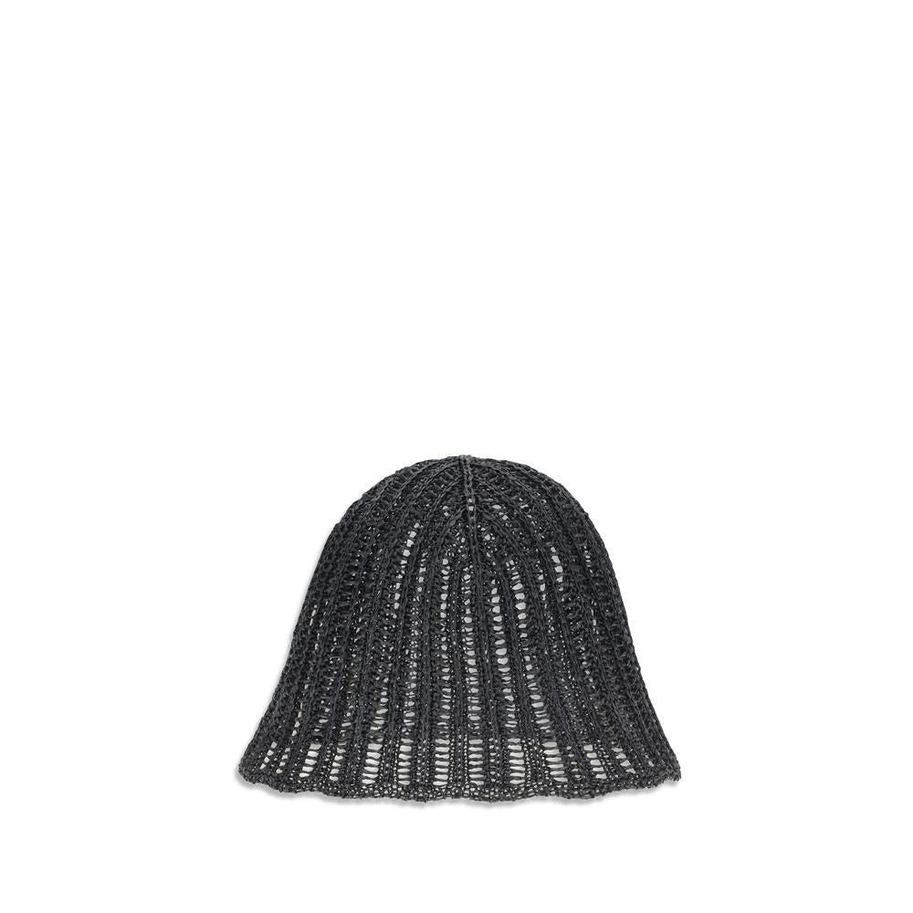 Black Raffia Hat