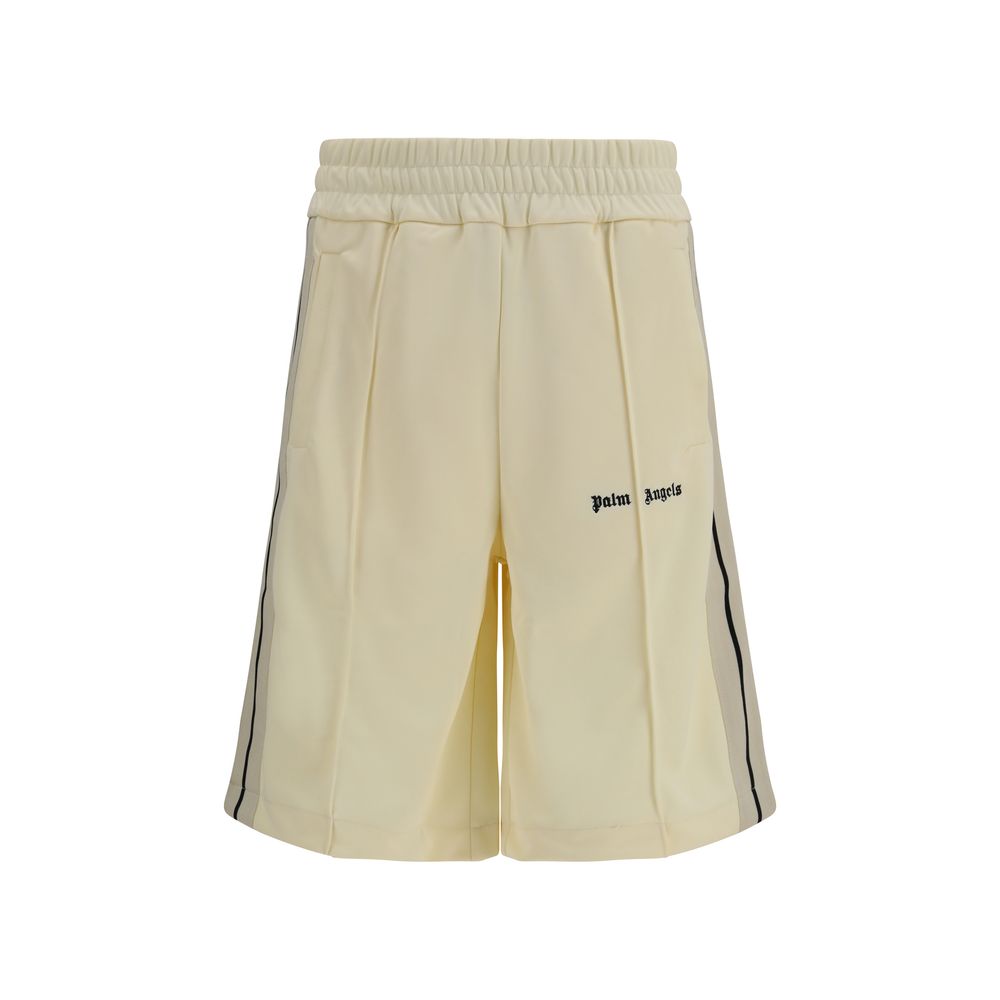 Beige Polyester Bermuda Shorts