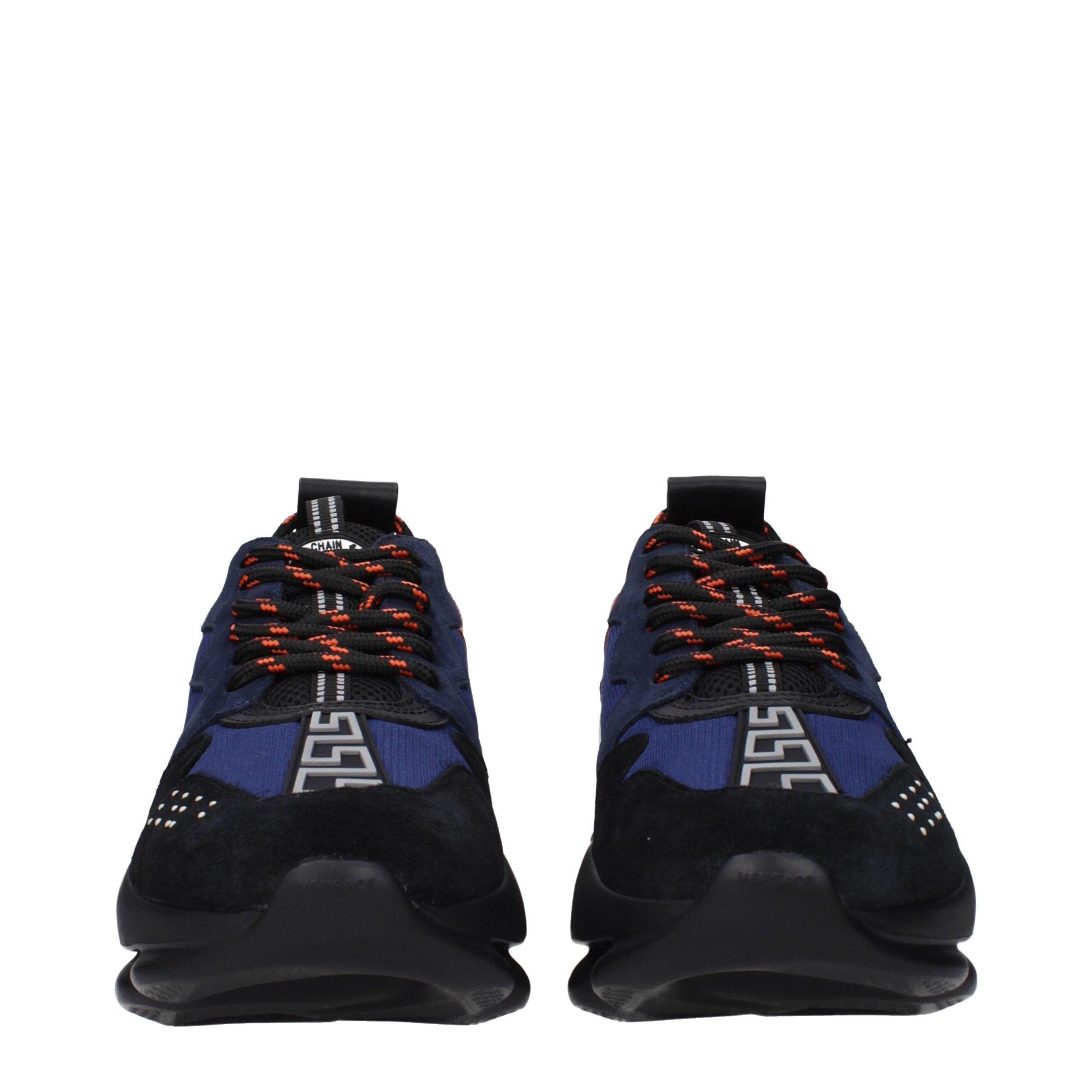 Blue Fabric Athletic Sneakers