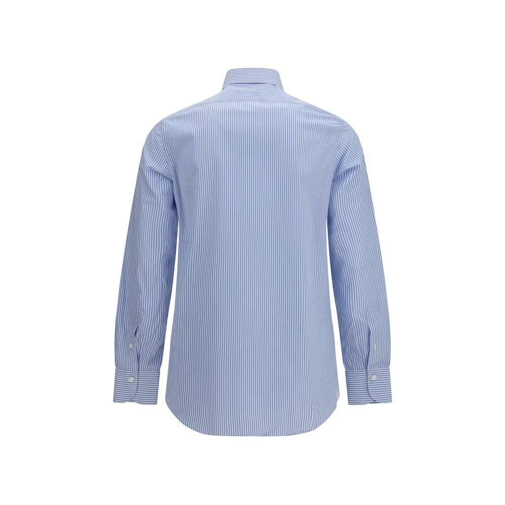 Blue Cotton Pattern Shirt