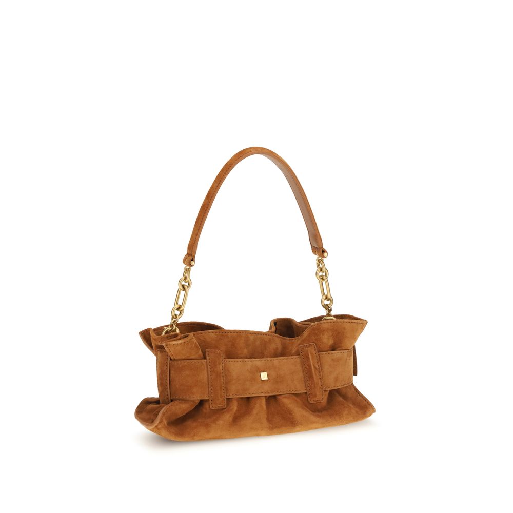 Beige Calf Leather Bos Taurus Shoulder Bag