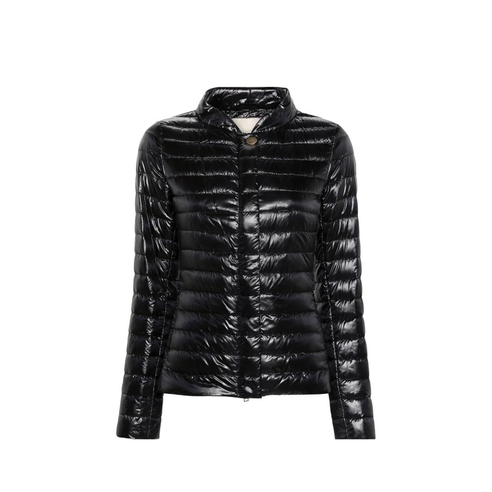 Black Polyamide Full-Length Jacket
