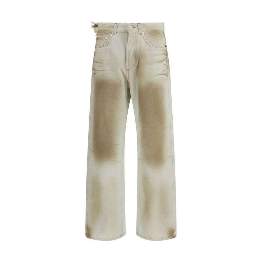Beige Cotton Jeans Denim
